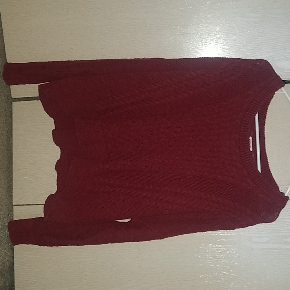 Maroon Low Cropped Sweater (XXL)